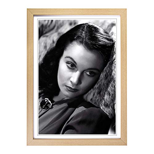 Big Box Art - Cuadro Enmarcado con diseño de Vivian Leigh | Cuadro Decorativo para Pared | Decoración del hogar para Cocina, salón, Comedor, salón, Dormitorio, Pasillo, Oficina, Roble, A2, 62 x 45 cm