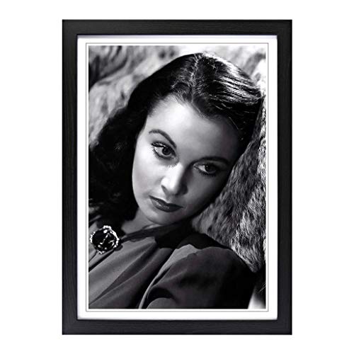 Big Box Art - Cuadro Enmarcado con diseño de Vivian Leigh | Cuadro Decorativo para Pared | Decoración del hogar para Cocina, salón, Comedor, salón, Dormitorio, Pasillo, Oficina, Negro, A2, 62 x 45 cm