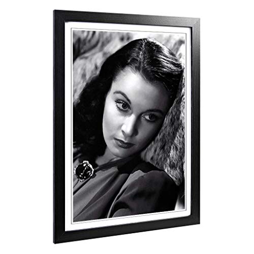 Big Box Art - Cuadro Enmarcado con diseño de Vivian Leigh | Cuadro Decorativo para Pared | Decoración del hogar para Cocina, salón, Comedor, salón, Dormitorio, Pasillo, Oficina, Negro, A2, 62 x 45 cm