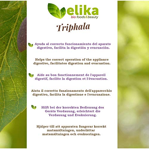 BIO Triphala Elikafoods® ORGÁNICA. 240 comprimidos de 500 mg. Limpia y desintoxica el colon. Contra el estreñimiento. Natural, bio, vegana y sin gluten. Fácil ingesta. Directamente del Himalaya.