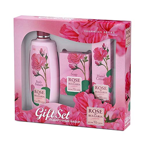 BioFresh Regalo – Paquete Rose of Bulgaria loción corporal 330 ml, crema de manos 75 ml y jabón rosa 100 g