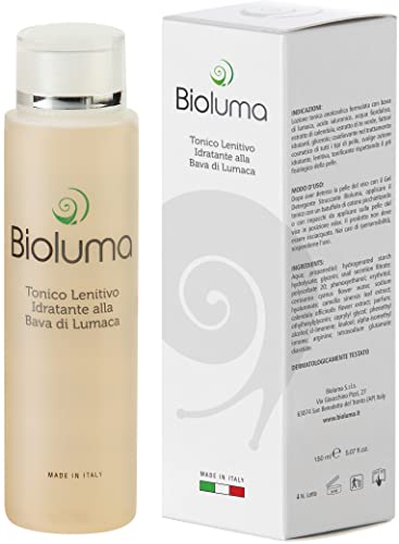 Bioluma Baba de Caracol Tónico Facial Hidratante Calmante Sin Alcohol Piel Grasa Mixta Seca Sensible con ácido Hialurónico Caléndula Tonificante Sin Aclarar los Poros Hombre Mujer 150ml