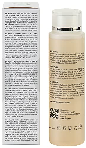 Bioluma Baba de Caracol Tónico Facial Hidratante Calmante Sin Alcohol Piel Grasa Mixta Seca Sensible con ácido Hialurónico Caléndula Tonificante Sin Aclarar los Poros Hombre Mujer 150ml