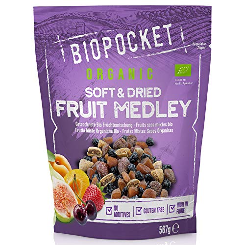 Biopocket - Cóctel de frutas secas ecológicas, 567 g