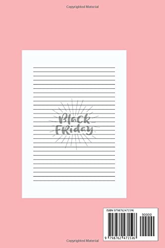 Black Friday parfum: Journal , Notebook For Writing, Christmas, Valentines or Birthday, *_Please look at page 2 of the cover to see what it looks like* Soft Cover, Mate Finish 6 x 9 in