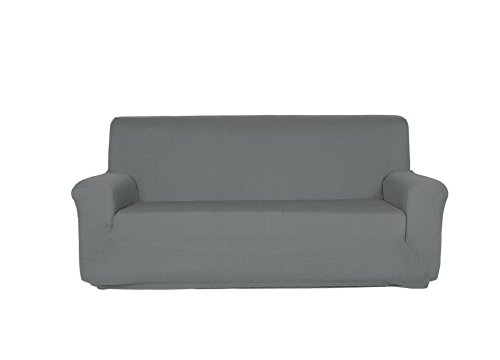 Blindecor Ambar Funda de Sofá, Tela, Gris, 2 plazas