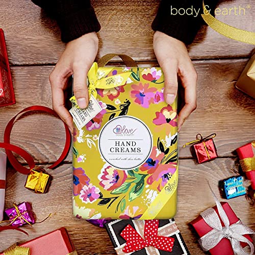 BODY & EARTH # LOVE Crema para Manos Crema Reparadora para Piel Secas/Agrietadas Juego de Regalo, 6 Pieza x 30 ml Enriquecido con Manteca de Karité Regalo para Mujeres/Cumpleaños/Navidad