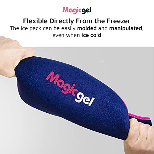 Bolsa de gel frío calor para dolor de espalda y lumbar. Faja congelador o microondas para lesiones y alivio dolores (espalda, lumbares inferiores, nervio ciático y más), de Magic Gel (2 packs)