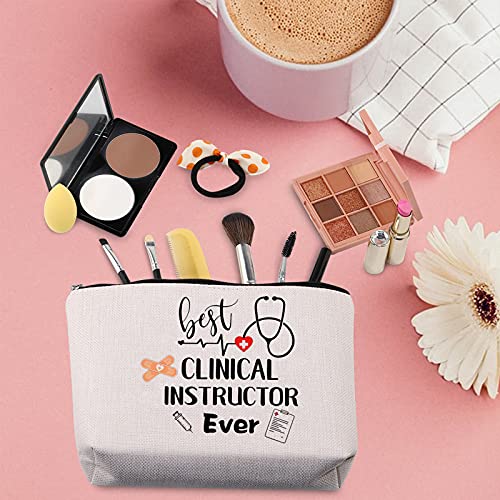 Bolsa de maquillaje para instructor clínico, regalo clínico, mejor instructor clínico, bolsa cosmética, regalo de enfermería clínica para médico o instructor