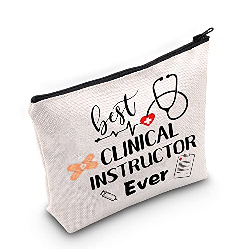 Bolsa de maquillaje para instructor clínico, regalo clínico, mejor instructor clínico, bolsa cosmética, regalo de enfermería clínica para médico o instructor