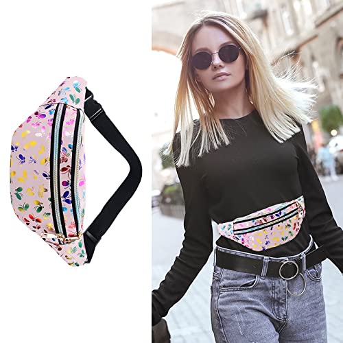 Bolsas de Cintura para Las Mujeres,Bolsas de Cintura para Mujer Impermeables de Cuero PU Riñoneras Bolso Mujeres de Moda Impermeables