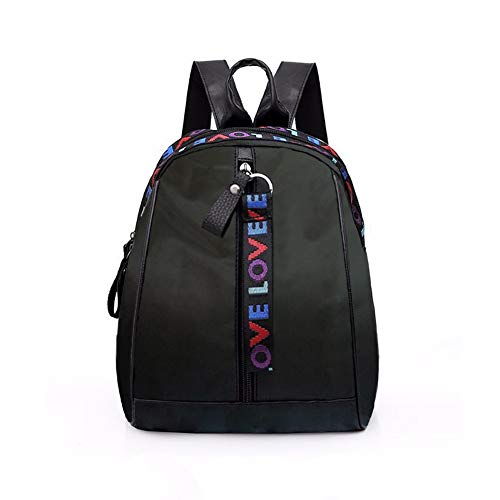 Bolsos Mochila de Mujeres Antirrobo Impermeable Nylon Pequeña Mochilas Negro Escolares Bolso Bandolera Casual para Mujer Monedero de Cuero de Viaje Tela Oxford de Bolsa de Hombro Escolar