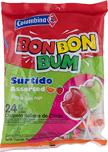 Bon Bon Bum Bubble Gum Bolsa Surtido - Paquete de 24 Unidades