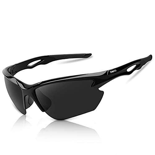 BONDDI Gafas de Sol Deportivas, Gafas de Sol Deportivas Polarizadas para Hombre y Mujer, Protección UV400, Montura TR90 Ligera y Envolvente para Ciclismo Pesca Golf Running Conducción Esquí Senderismo