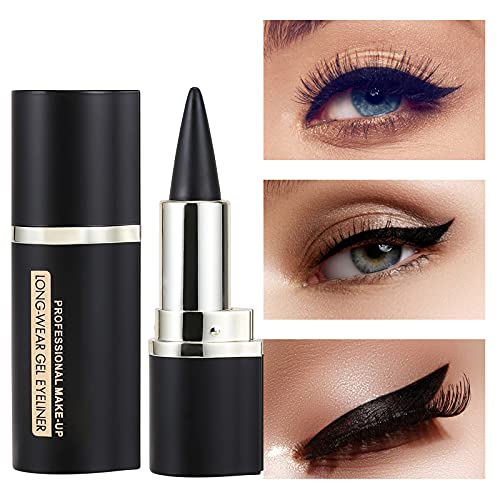 Boobeen Delineador de ojos - Lápiz delineador de ojos en gel negro - Eyeliner con fórmula de secado rápido - Maquillaje delineador de ojos todo el día a prueba de manchas