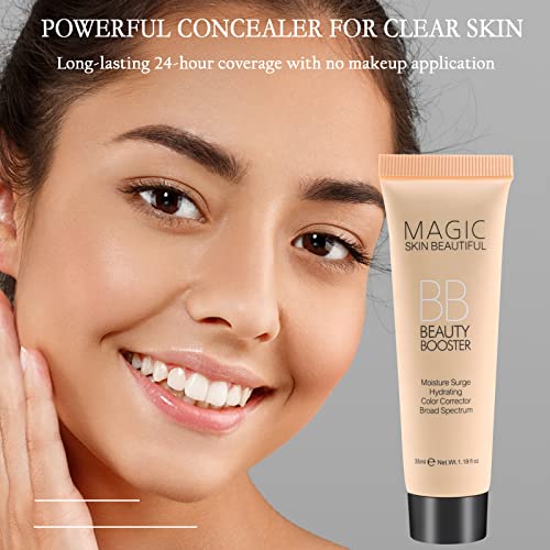 Boobeen Hydrating BB Cream, Full-Coverage Foundation&Concealer, Colour Correcting Cream, Tinted Moisturizer BB Cream para todo tipo de piel - unifica el tono de la piel.