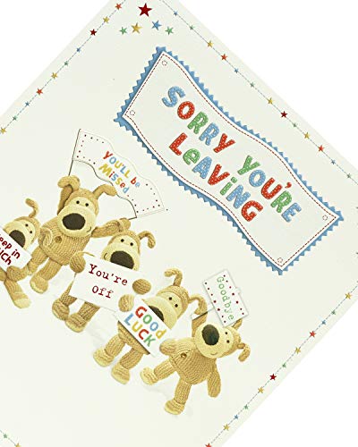 Boofle Sorry You're Leaving Card - Tarjeta de buena suerte, extra grande, ideal para enviar desde el grupo, 794736