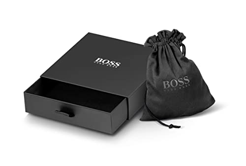 BOSS Collar de Hombre Acero Inoxidable Sin Piedras Preciosas, Plateado, One Size