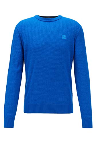 BOSS Karsten suéter, Azul (Bright Blue 435), Medium para Hombre