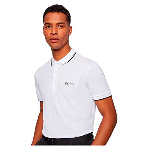 BOSS Paddy Pro Camisa de polo Hombre, Blanco (White100), L