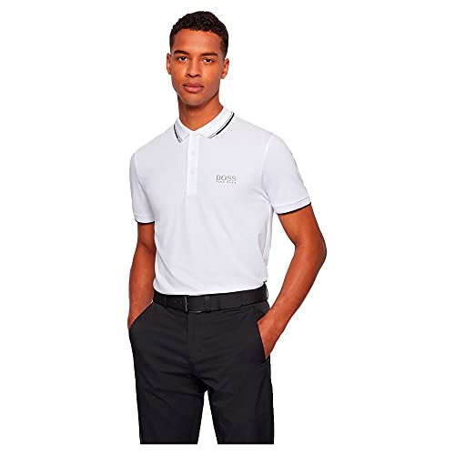 BOSS Paddy Pro Camisa de polo Hombre, Blanco (White100), L