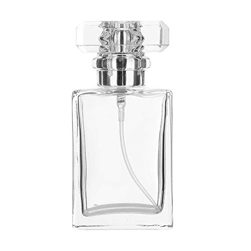 Botella de perfume vacía portátil de 30 ml Contenedor de olores duradero transparente para contener perfume o cosmético (transparente)