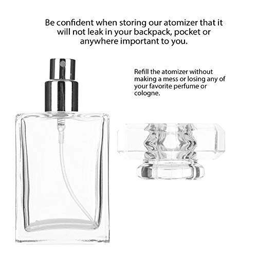 Botella de perfume vacía portátil de 30 ml Contenedor de olores duradero transparente para contener perfume o cosmético (transparente)