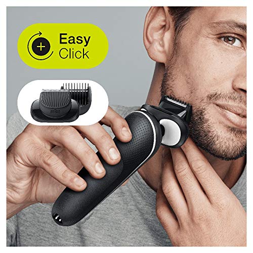 Braun Series 5 Afeitadora Electrica Hombre, Máquina de Afeitar Barba con Tecnología Easy Clean (Fácil de Limpiar), Recargable, Inalámbrica, 50-W1500 S, Blanco