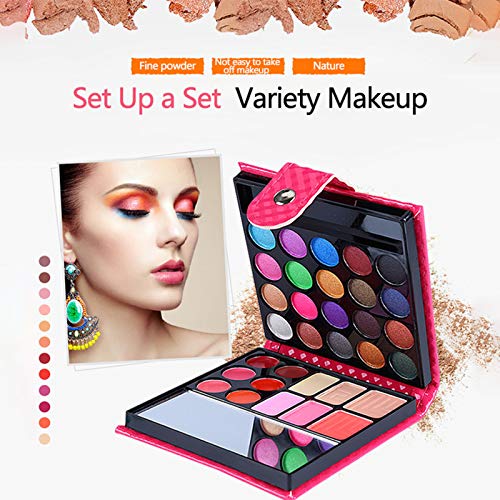 BrilliantDay 32 color paleta de sombra de ojos Blush Corrector Kit Belleza brillo de labios maquillaje Set