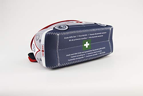 BRISA VW Collection Volkswagen VW T1 Bus Bolsa Universal de Neopreno, Estuche para lápices, Caja de papelería, Neceser, Bolso de Maquillaje-Cosméticos-Aseo para Escuela/Oficina/Regalo (First Aid/Gris)