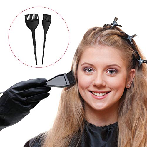 Brocha Tinte Pelo, 2 Piezas Cepillos para Teñir Cabello Herramienta de Tinte de Pelo Pincel de Coloración Aplicador de Peluquería, Pinceles de Tinte para El Salón de Peluquería Uso para El Cabello