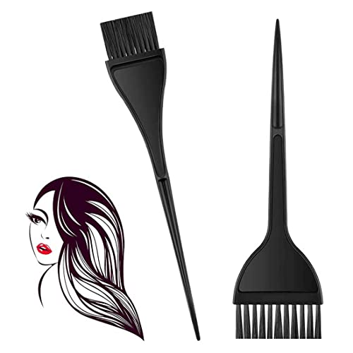 Brocha Tinte Pelo, 2 Piezas Cepillos para Teñir Cabello Herramienta de Tinte de Pelo Pincel de Coloración Aplicador de Peluquería, Pinceles de Tinte para El Salón de Peluquería Uso para El Cabello