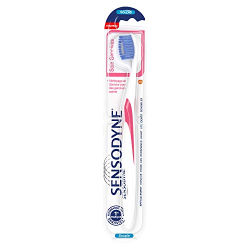 Brosse à Dents Sensodyne, Soin Gencives, Pour Dents Sensibles, Souple