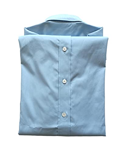 BURBERRY Camisa de manga larga de algodón para hombre, 8036294, azul, azul claro, XL