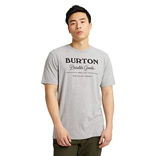 Burton Durable Goods Camiseta, Hombre, Gray Heather, XS