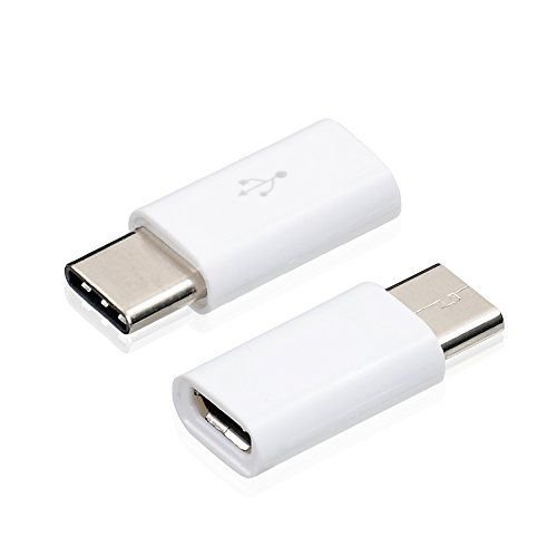 CABLEPELADO Adaptador USB Tipo C 3.1 Macho a Micro USB Hembra Blanco