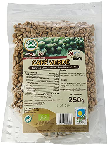 CAFE VERDE EN GRANO 250 GR