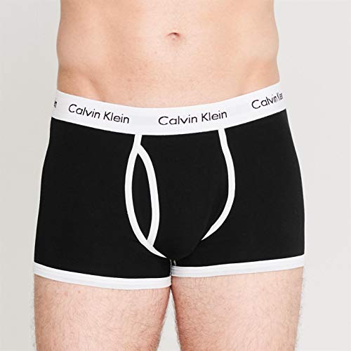 Calvin Klein - 2 calzoncillos tipo bóxer, ajuste cómodo, ropa interior blanco Black/black Medium