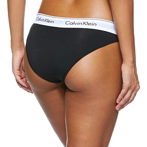 Calvin Klein Bikini Brief-Modern Cotton, Black 001, M para Mujer