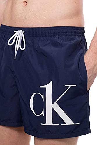 Calvin Klein - Boxer de playa para hombre corto CK One. turquesa M