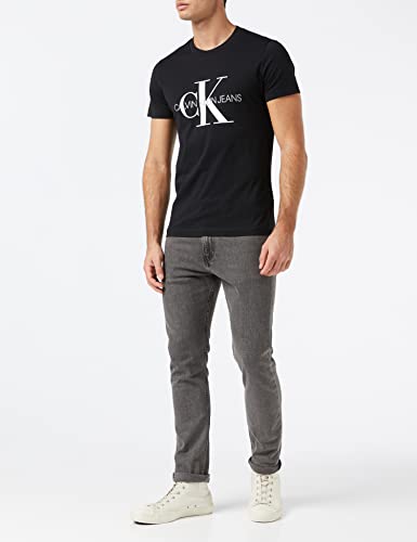 Calvin Klein Iconic Monogram SS Slim tee Camiseta, Negro (CK Black Bae), S para Hombre