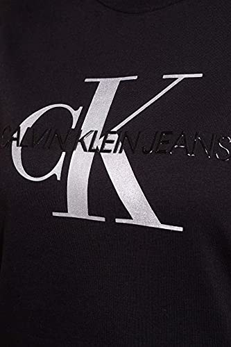 Calvin Klein Jeans Camiseta de Monograma Brillante, CK Black, S para Mujer