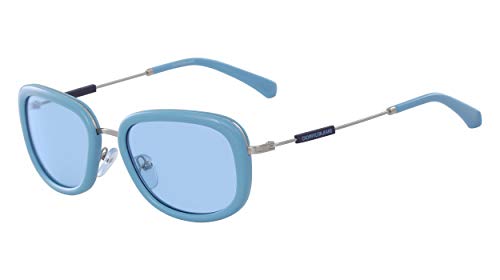 Calvin Klein Jeans CKJ18700S, Injected Gafas de Sol Sky Blue Unisex Adulto, Multicolor, Standard