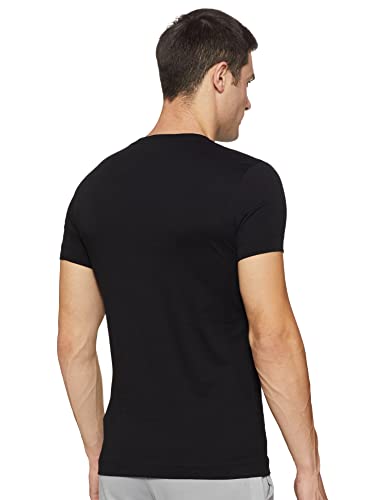 Calvin Klein Jeans Micro Branding Essential SS-Camiseta, CK Black, S para Hombre