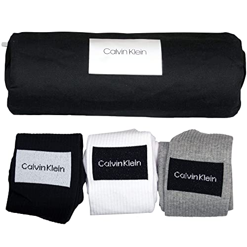 Calvin Klein Men Crew 3p Travel Bag Martin Calcetines, Gris, Talla única para Hombre