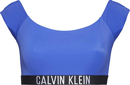 Calvin Klein Off Shoulder Top Bikini, Azul De Amparo, S para Mujer