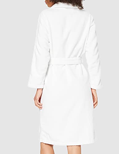 Calvin Klein Robe Albornoz, Weiß (White 100), 40 (Talla del fabricante: M-L) para Mujer