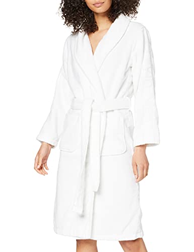 Calvin Klein Robe Albornoz, Weiß (White 100), 40 (Talla del fabricante: M-L) para Mujer