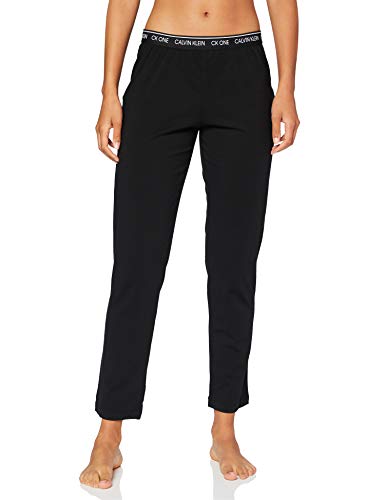 Calvin Klein Sleep Pant Pantalones de Pijama, Black, XS para Mujer