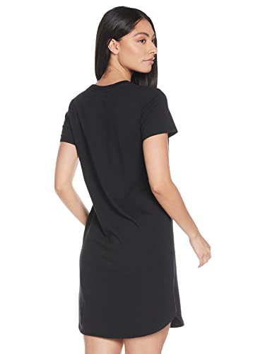 Calvin Klein S/s Nightshirt Camisón, Black, M para Mujer